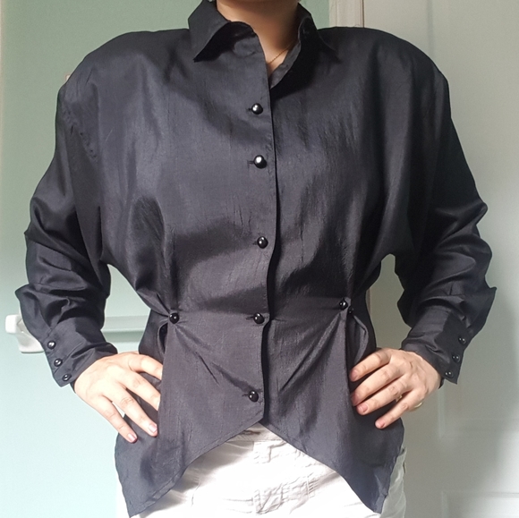 Mexx Black Vintage Button Down Shirt - Picture 2 of 9
